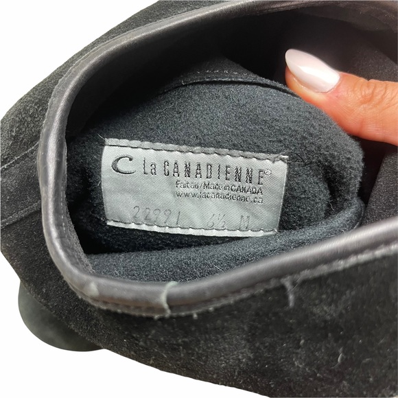 LA CANADIENNE Black Suede Over The Knee Boots 6.5 - Picture 10 of 12